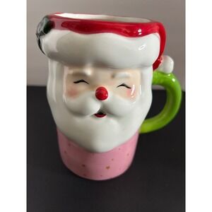 Mug Christmas Pink Santa Claus Ceramic Star Pattern Holiday Mug World Market